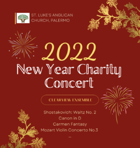 The Clearview Ensemble 2022 New Year's Charity Concert Poster