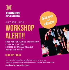 Modern Arts Studio - Workshop Alert Poster