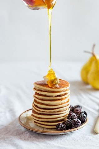 Pancakes with Syrup and Berries
